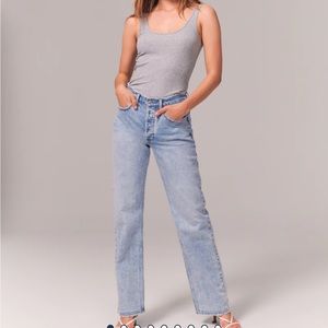 Abercrombie low rise baggy jean
